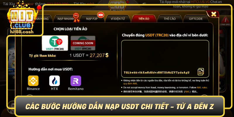 Cac Buoc Huong Dan Nap Usdt Chi Tiet Tu A Den Z0